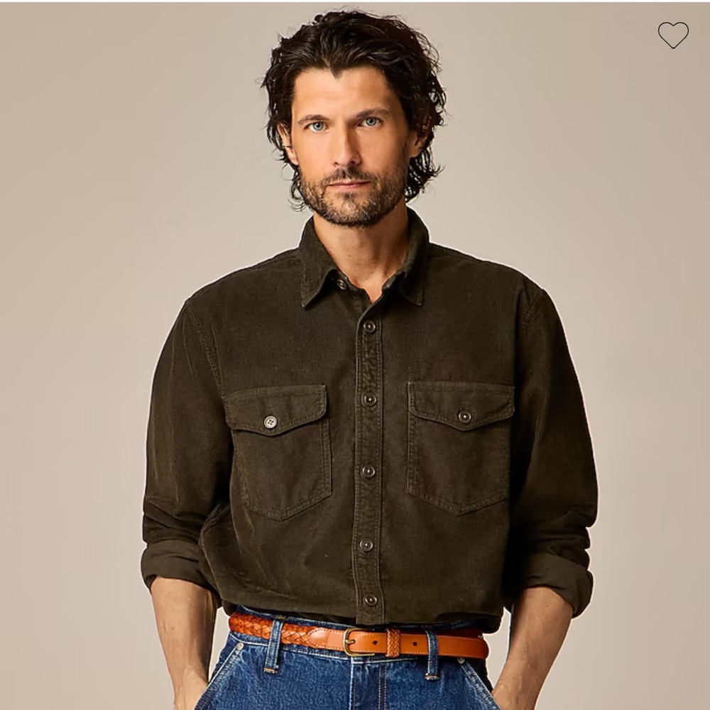 J Crew brown corduroy shirt XS